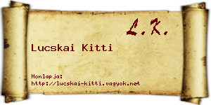 Lucskai Kitti névjegykártya